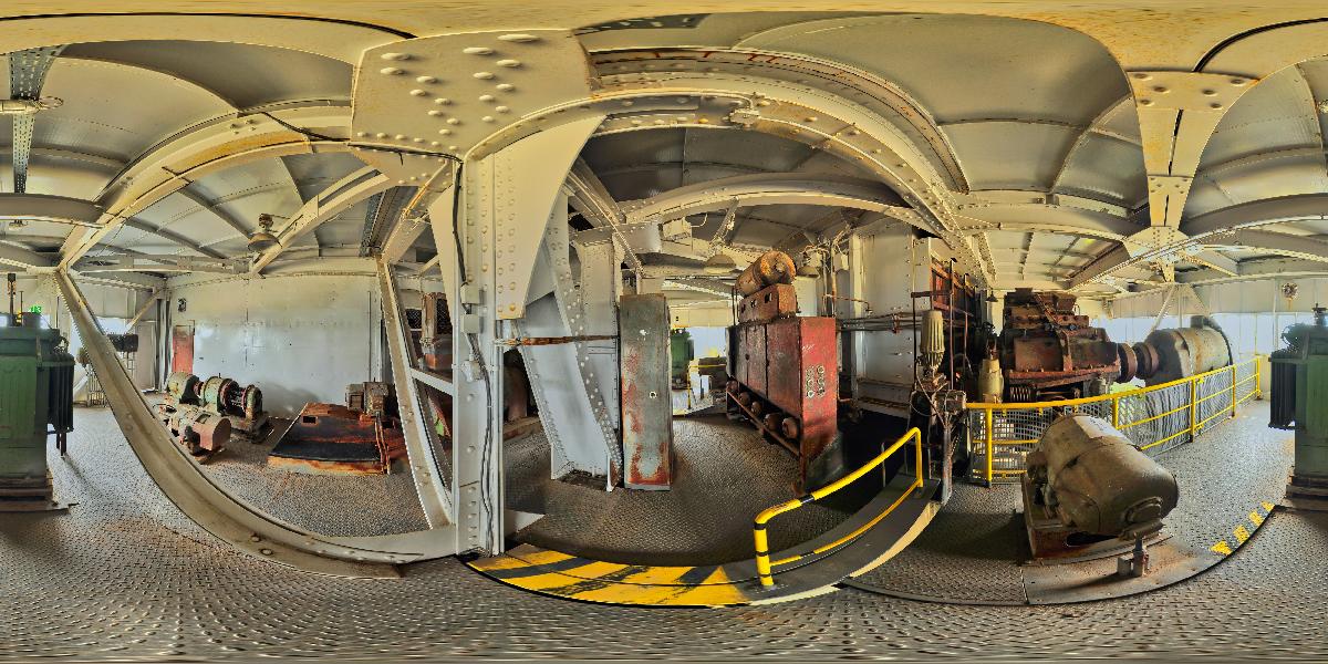 Absetzer Gemini (Maschinenraum) in Ferropolis, der Stadt aus Eisen (Foto: © Werner Pietschmann) Absetzer Gemini (Maschinenraum) in Ferropolis, der Stadt aus Eisen (Foto: © Werner Pietschmann)