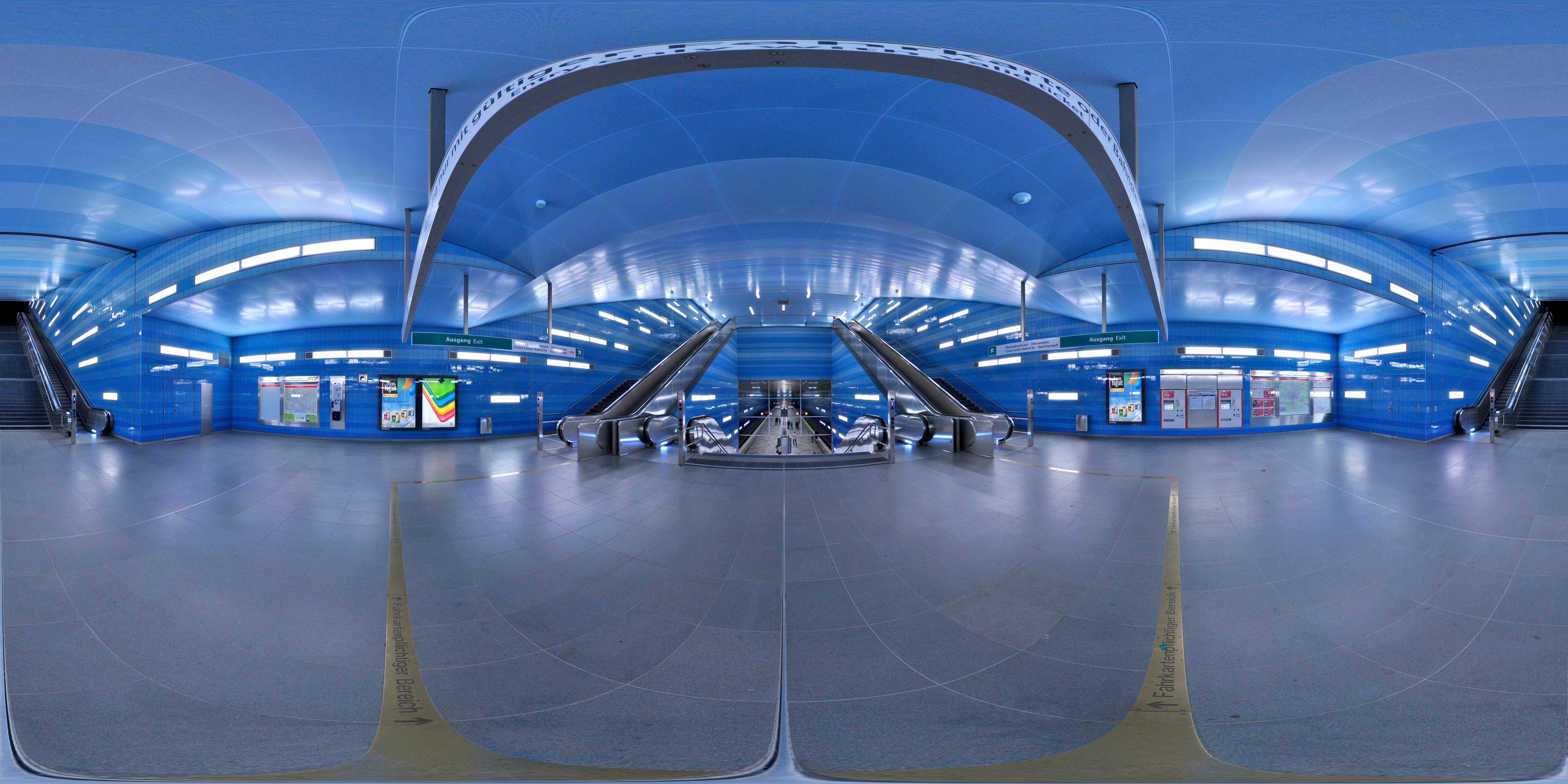 U-Bahn-Station Überseequartier in Hamburg (Foto: © Werner Pietschmann)