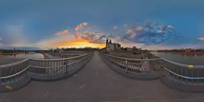 Blick über die Elbe in Magdeburg