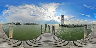 Leuchturm in Podersdorf am Neusiedler See - interaktives 360-Grad-Panorama von Werner Pietschmann (Foto © Werner Pietschmann) Leuchtturm in Podersdorf am Neusiedler See