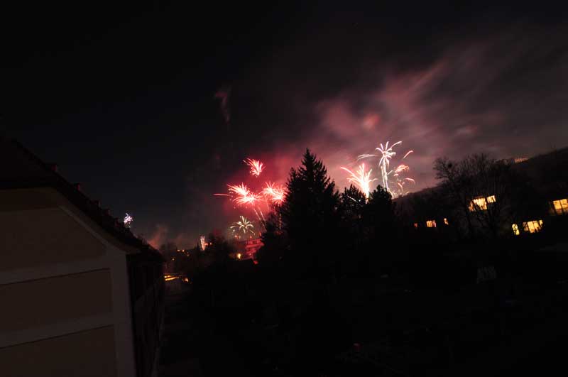 Silvesterfeuerwerk über München Silvesterfeuerwerk über München