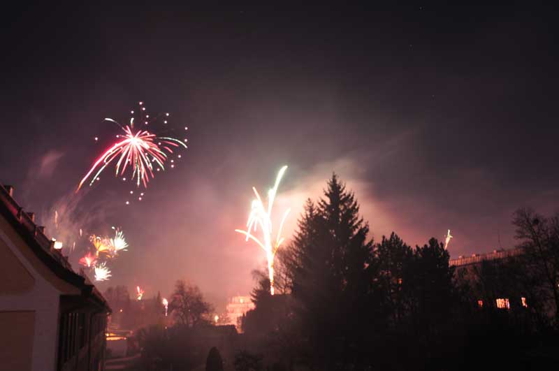 Silvesterfeuerwerk über München Silvesterfeuerwerk über München