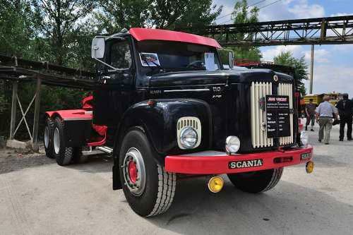Foto: © Werner Pietschmann 1969 Scania-Vabis L110 beim Oldtimer-Nutzfahrzeugtreffen 2016 im Kieswerk Ebenhöh