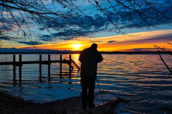 Sonnenuntergang am Starberger See