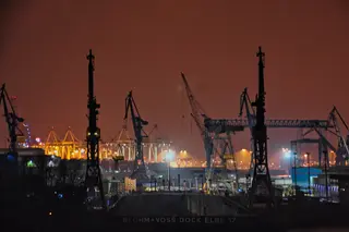 Schiffswerft Bloom & Voss im Hamburger Hafen