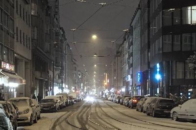 Foto: Werner Pietschmann Winter in der Dachauer Straße in München