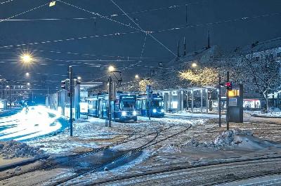 Foto: Werner Pietschmann Romanplatz im Winter