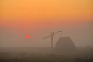 Pusztastimmung beim Sonnenaufgang im Seewinkel