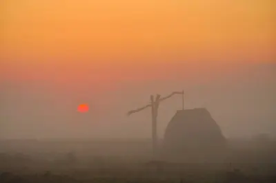 Pusztastimmung beim Sonnenaufgang im Seewinkel