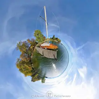 Segelboot in Tutzing am Starnberger See
