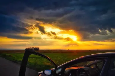 Sonnenuntergang im Seewinkel